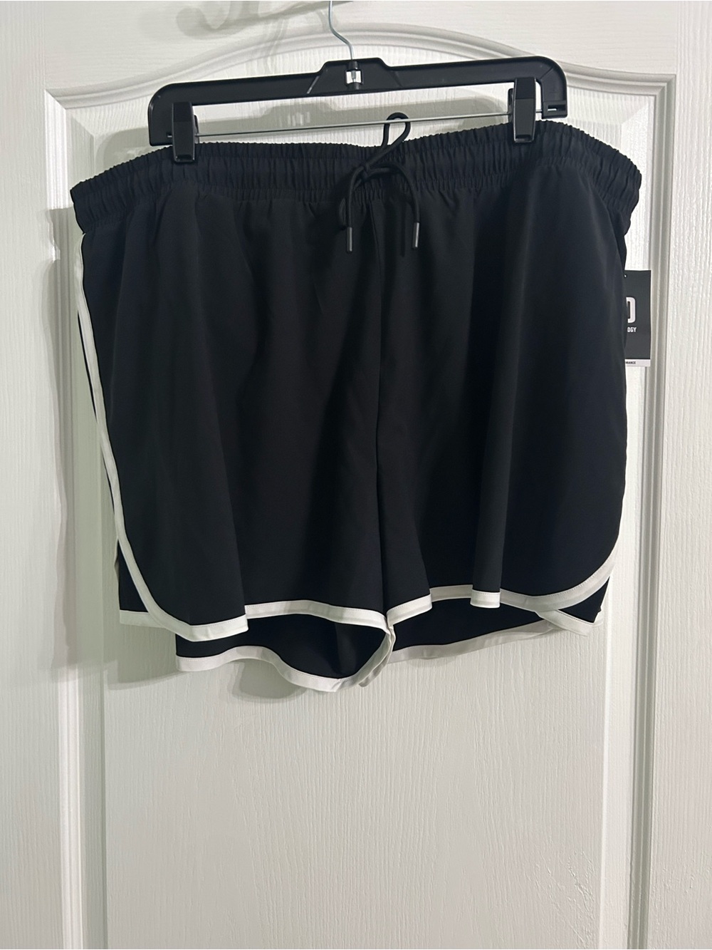 Ideology Black Elastic Drawstring Athletic Shorts - 3X